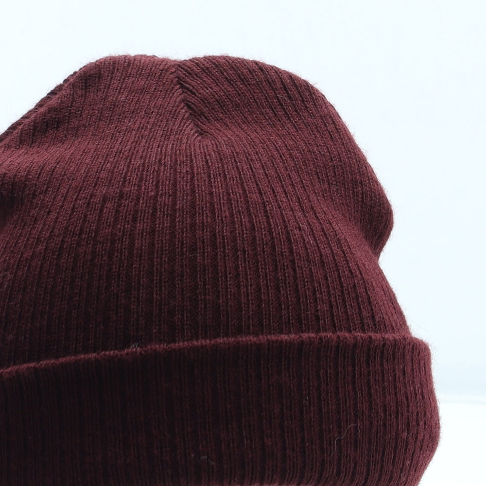 New Look Mens Red Acrylic Beanie One Size