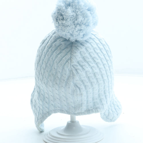 Mothercare Boys Blue Acrylic Winter Hat Size S - Size 3-6 months