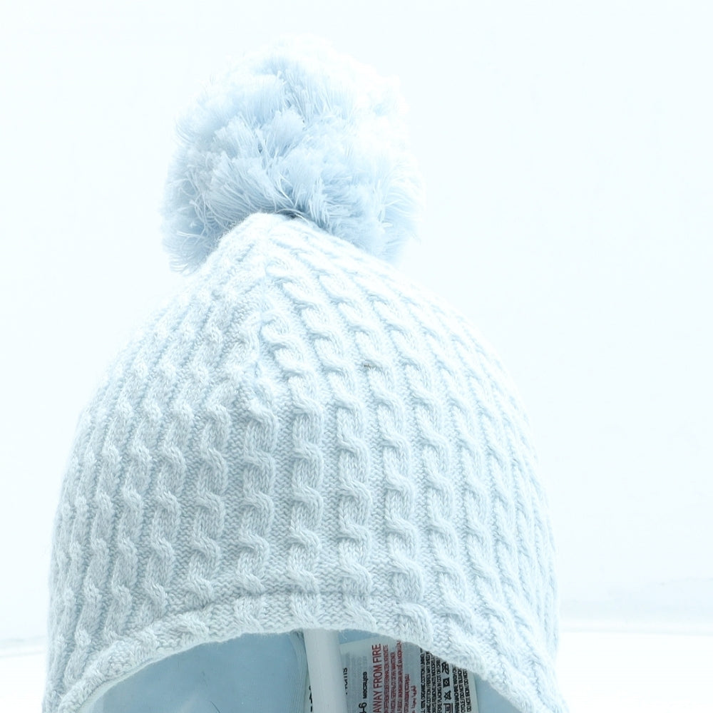 Mothercare Boys Blue Acrylic Winter Hat Size S - Size 3-6 months