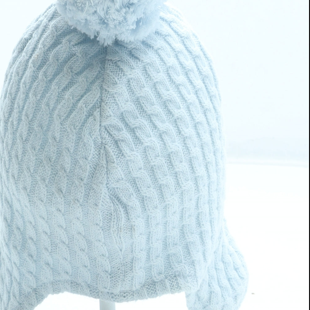 Mothercare Boys Blue Acrylic Winter Hat Size S - Size 3-6 months