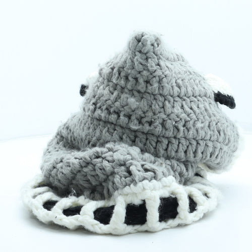 Preworn Womens Grey Acrylic Winter Hat One Size