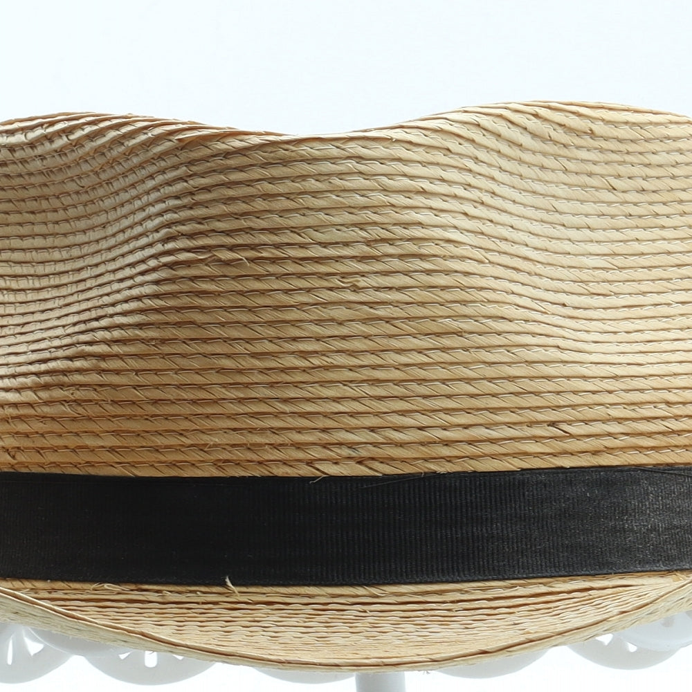 Made in Italy Womens Brown Straw Sun Hat Size 7