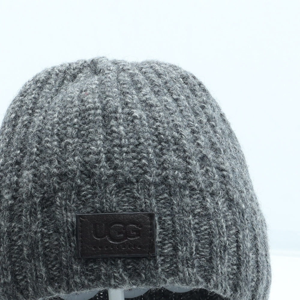 UGG Australia Womens Grey Acrylic Beanie One Size