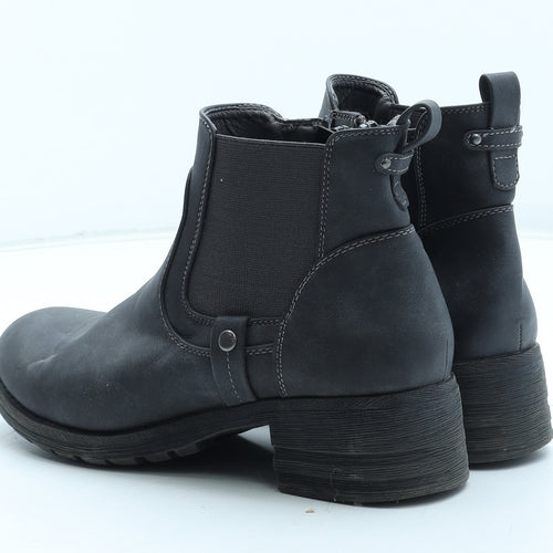 Shuropody Womens Grey Polyurethane Chelsea Boot UK