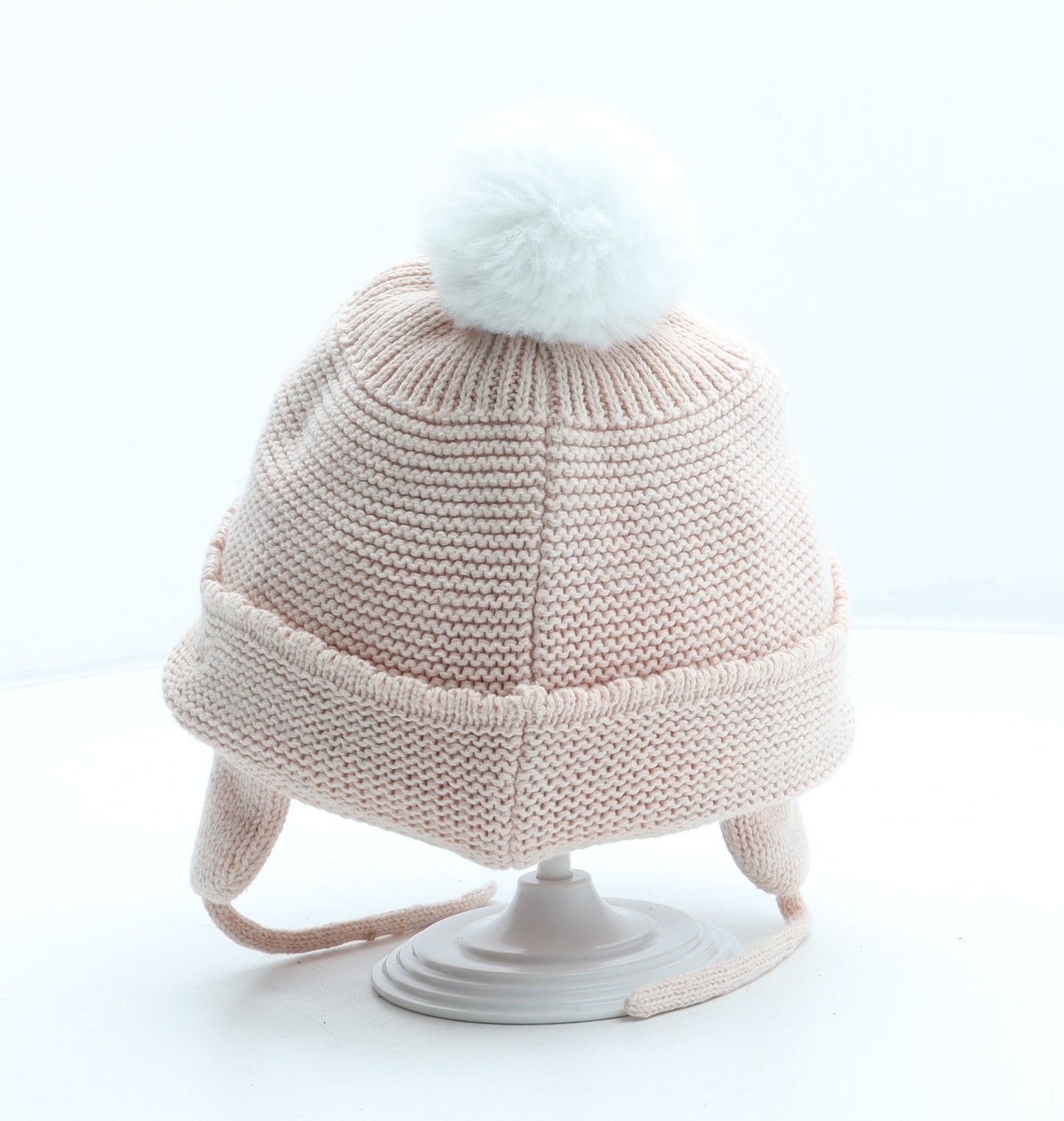 Vertbaudet Girls Pink Acrylic Winter Hat Size S - UK Size 2-3 years