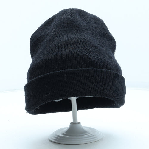 Preworn Mens Black Acrylic Beanie One Size