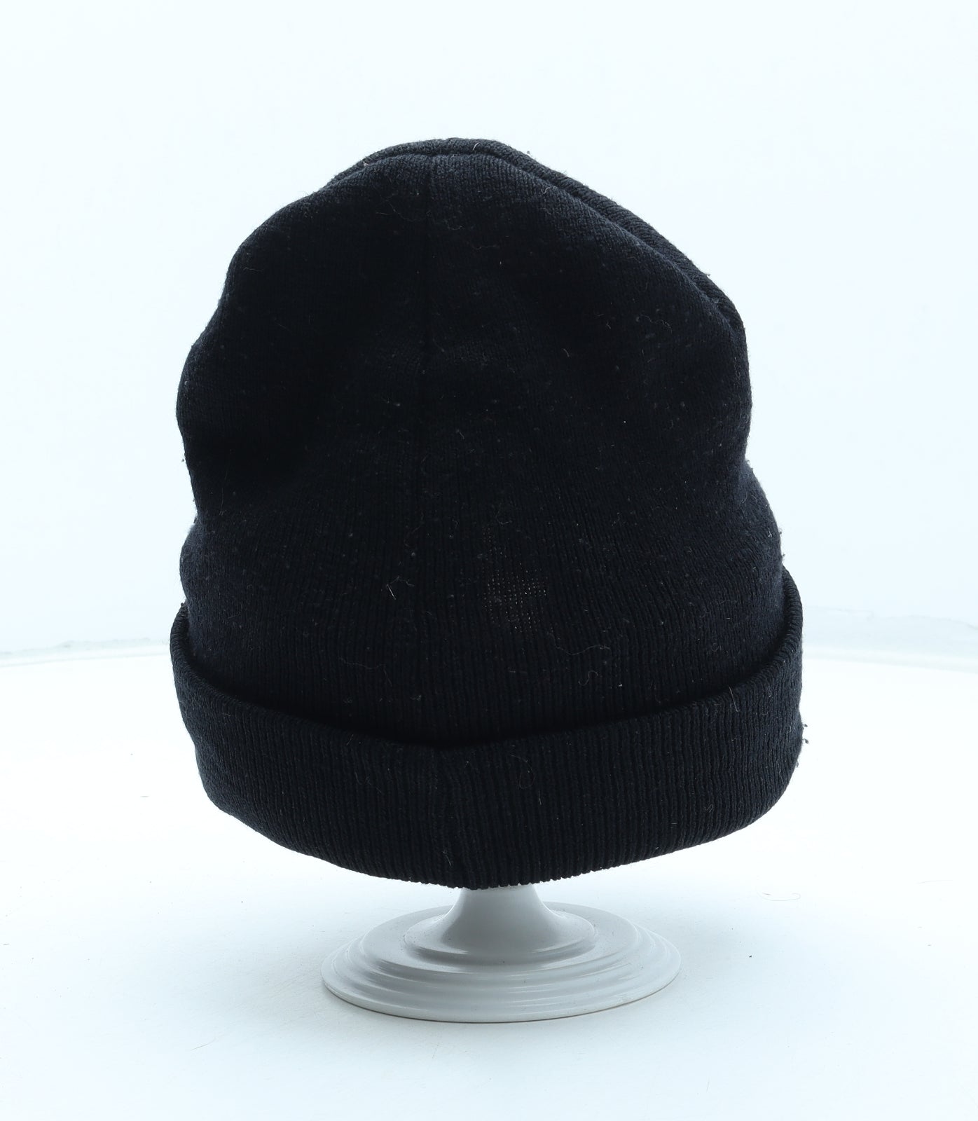 Preworn Mens Black Acrylic Beanie One Size