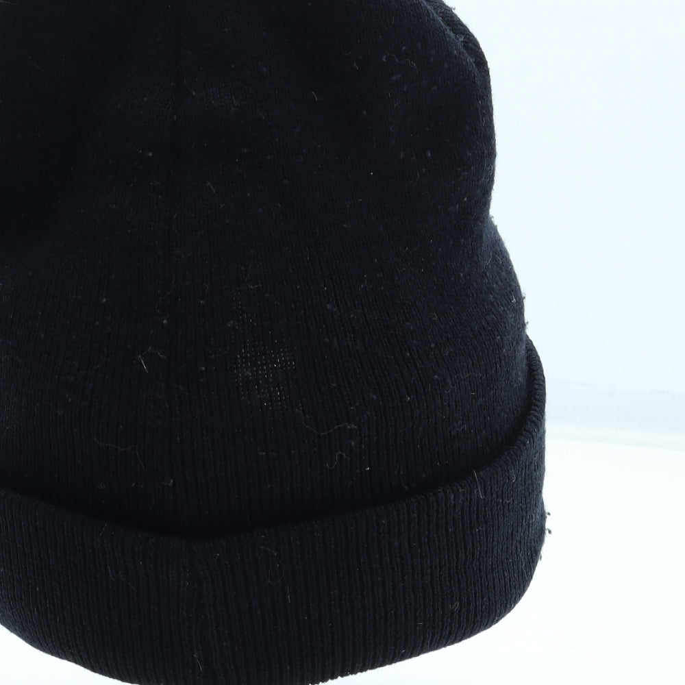 Preworn Mens Black Acrylic Beanie One Size