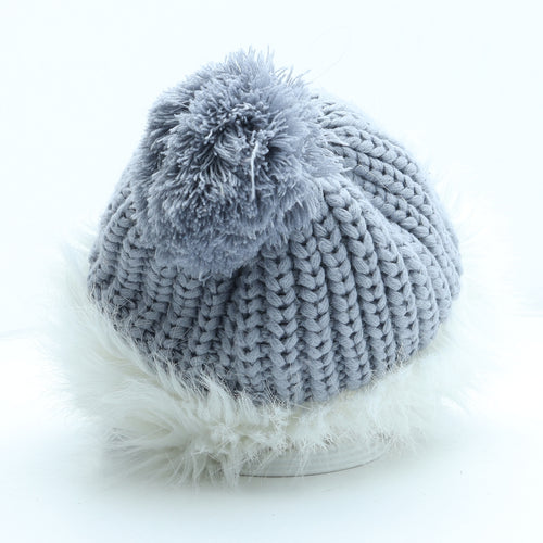 Preworn Womens Grey Acrylic Trapper Hat One Size