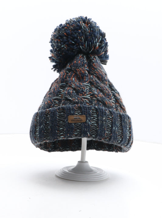 Trespass Mens Blue Acrylic Winter Hat One Size