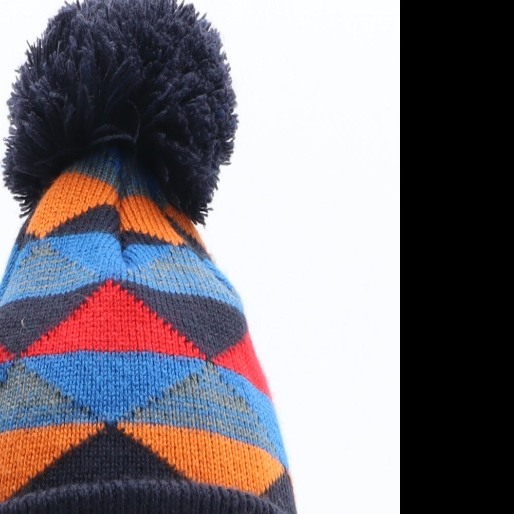Wed'ze Mens Multicoloured Argyle/Diamond Acrylic Winter Hat One Size