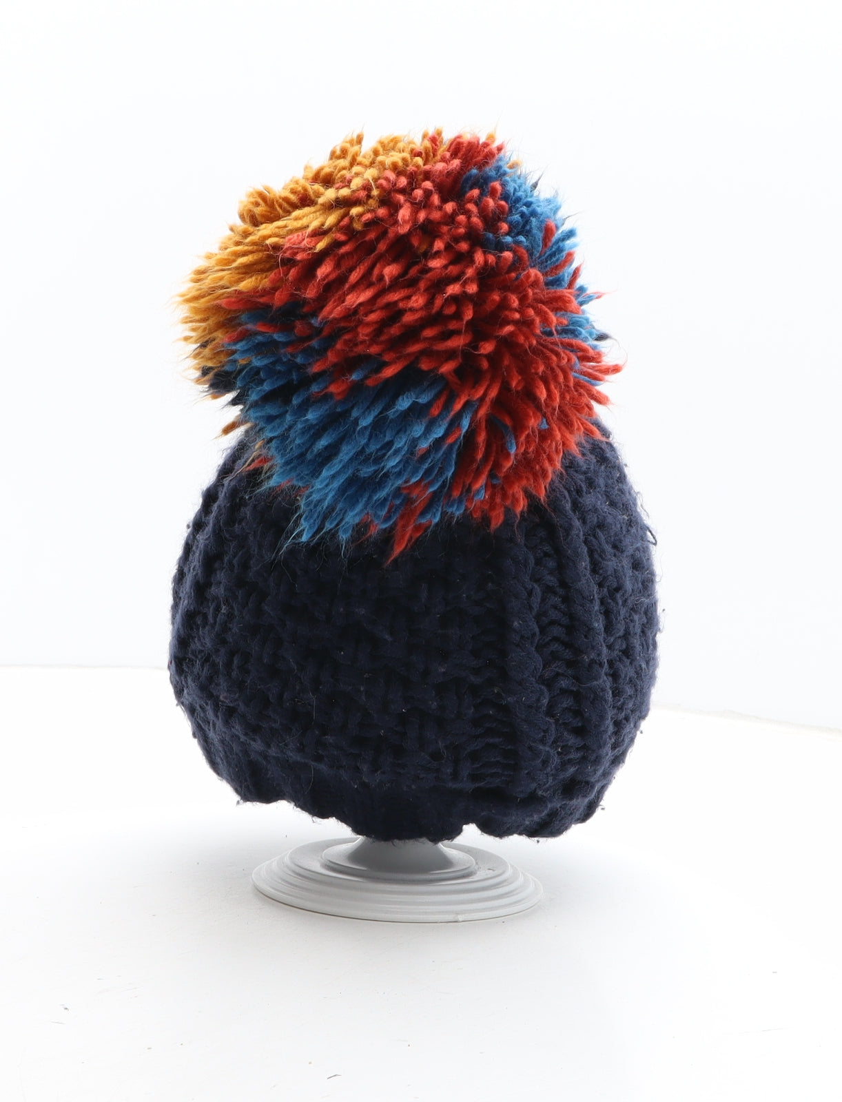 NEXT Boys Blue Acrylic Bobble Hat One Size - UK size 3-4 Years