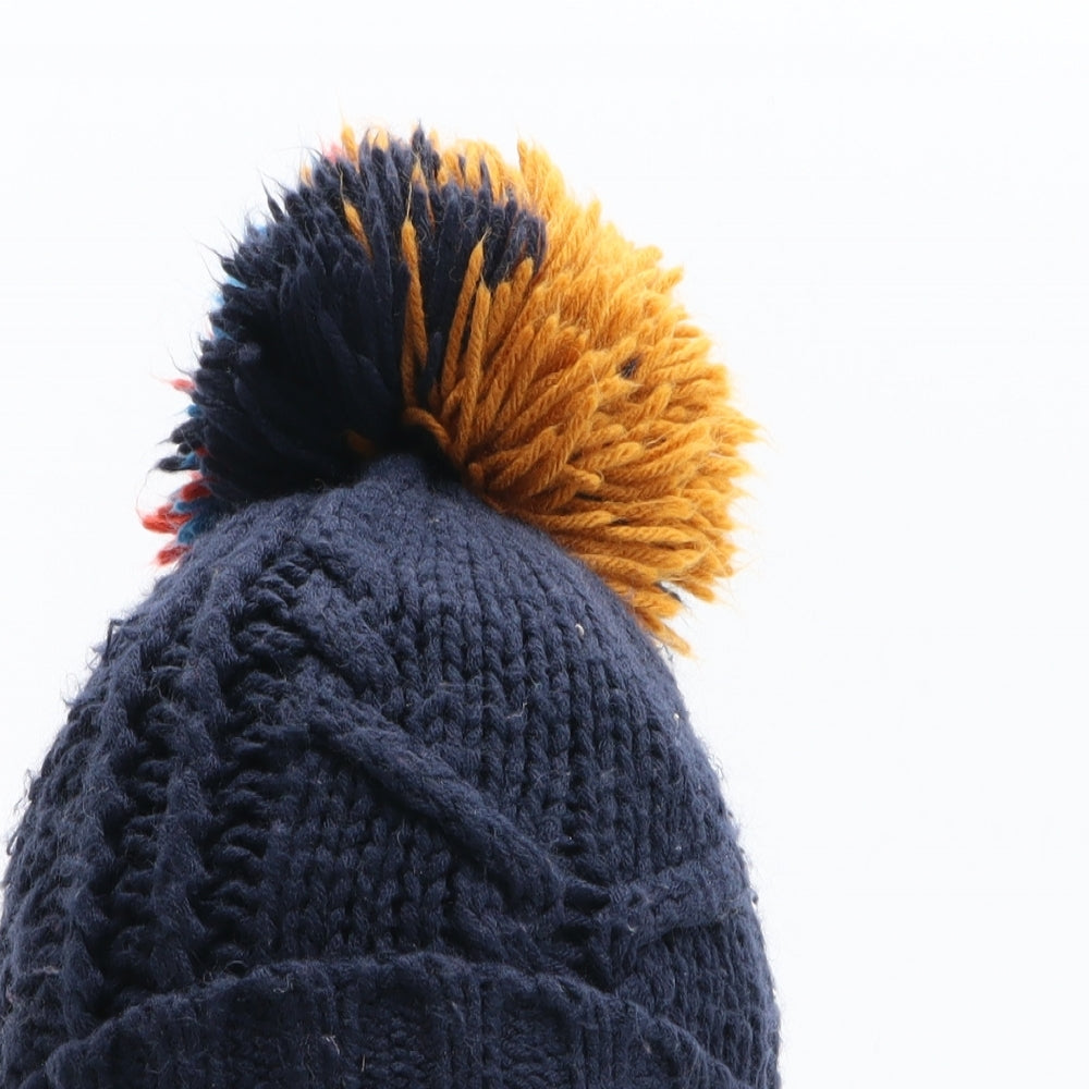 NEXT Boys Blue Acrylic Bobble Hat One Size - UK size 3-4 Years