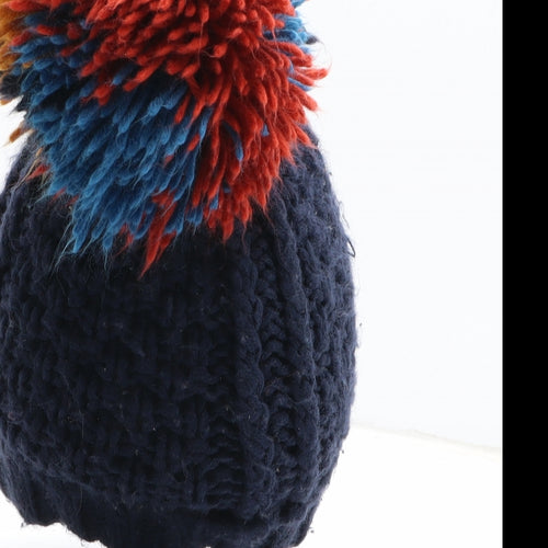 NEXT Boys Blue Acrylic Bobble Hat One Size - UK size 3-4 Years