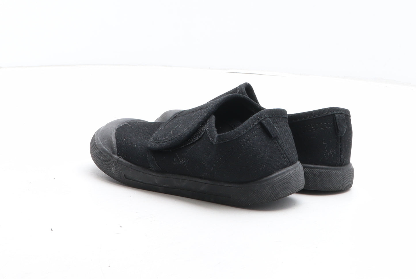 George Boys Black Cotton Trainer Casual UK 8