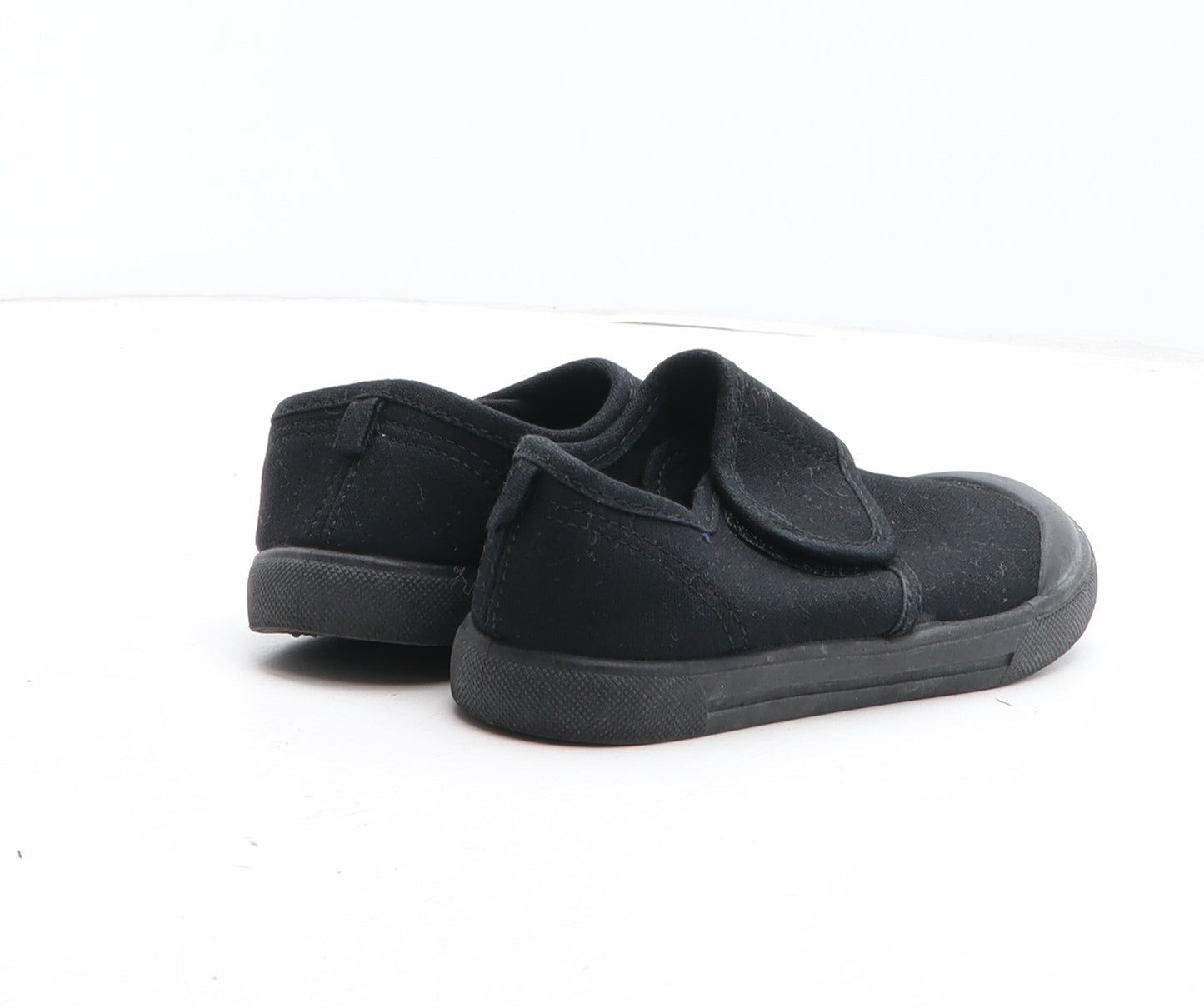 George Boys Black Cotton Trainer Casual UK 8