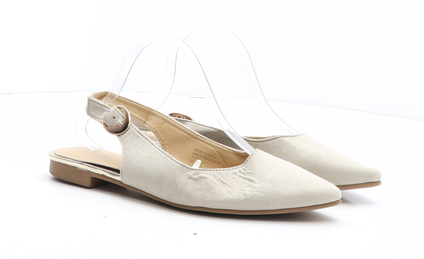 Peacocks Womens Beige Synthetic Slingback Sandal UK