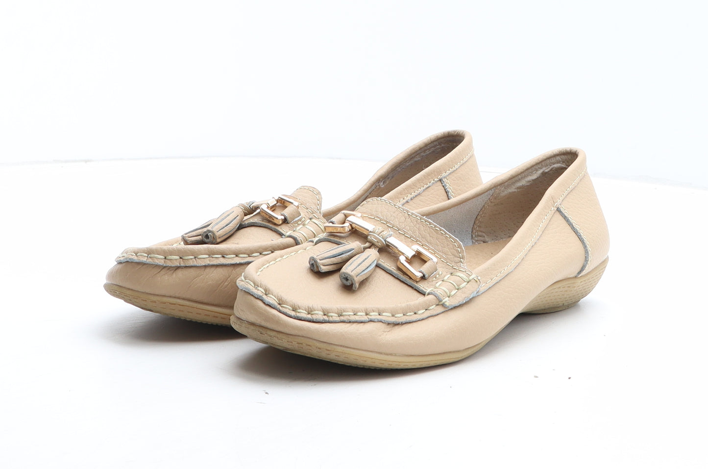Jo & Joe Womens Beige Synthetic Loafer Casual UK