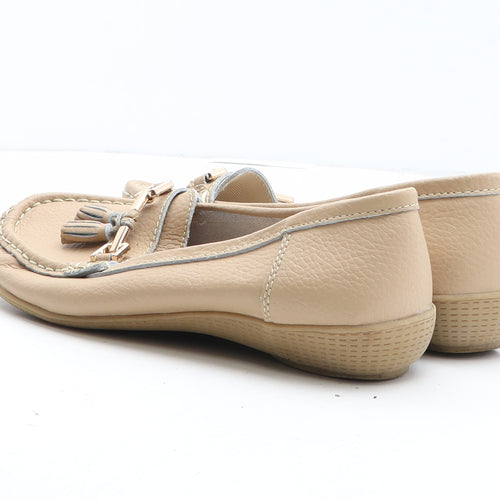 Jo & Joe Womens Beige Synthetic Loafer Casual UK