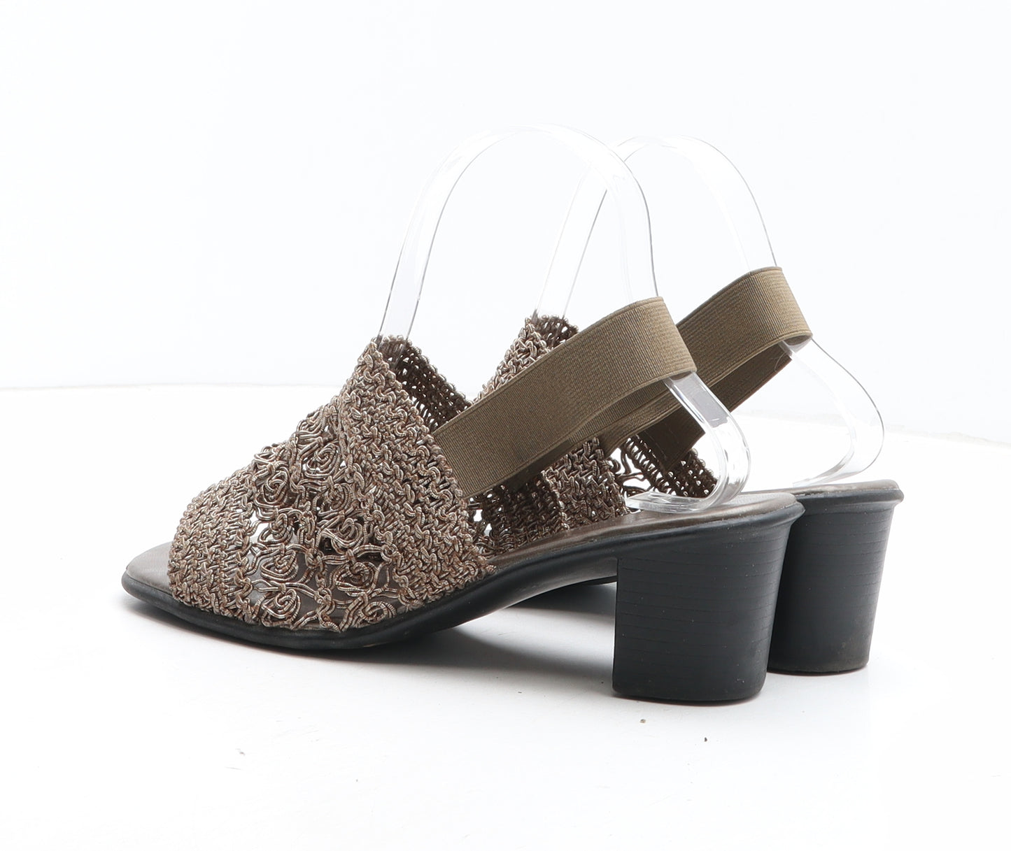 BHS Womens Brown Synthetic Slingback Heel UK