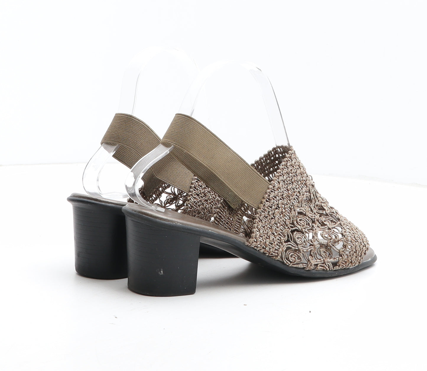 BHS Womens Brown Synthetic Slingback Heel UK