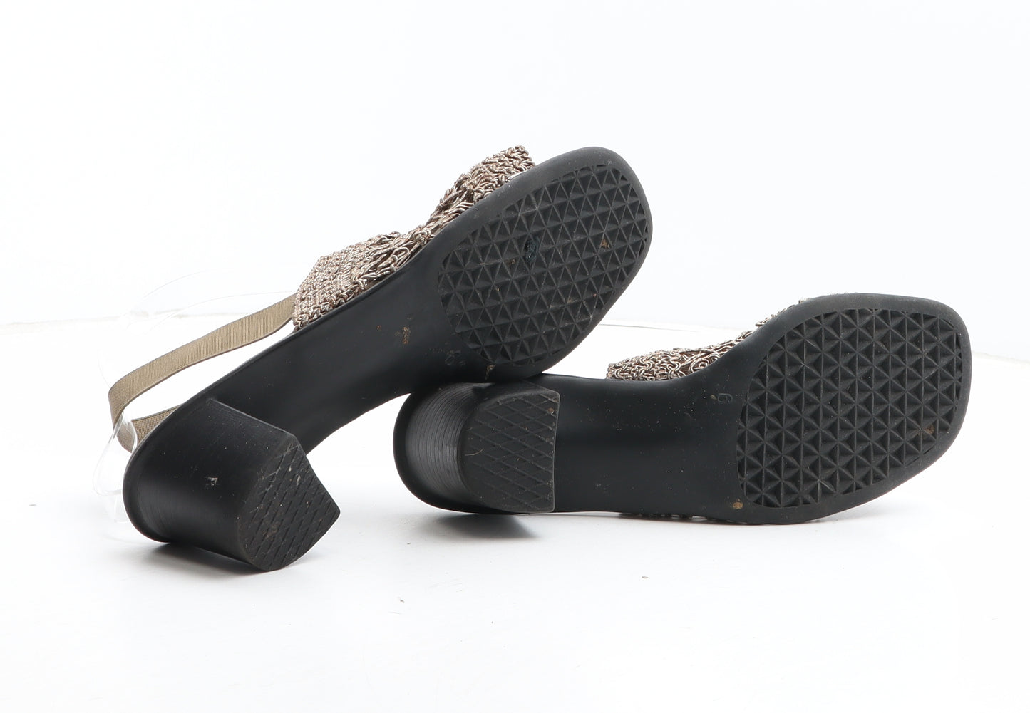 BHS Womens Brown Synthetic Slingback Heel UK