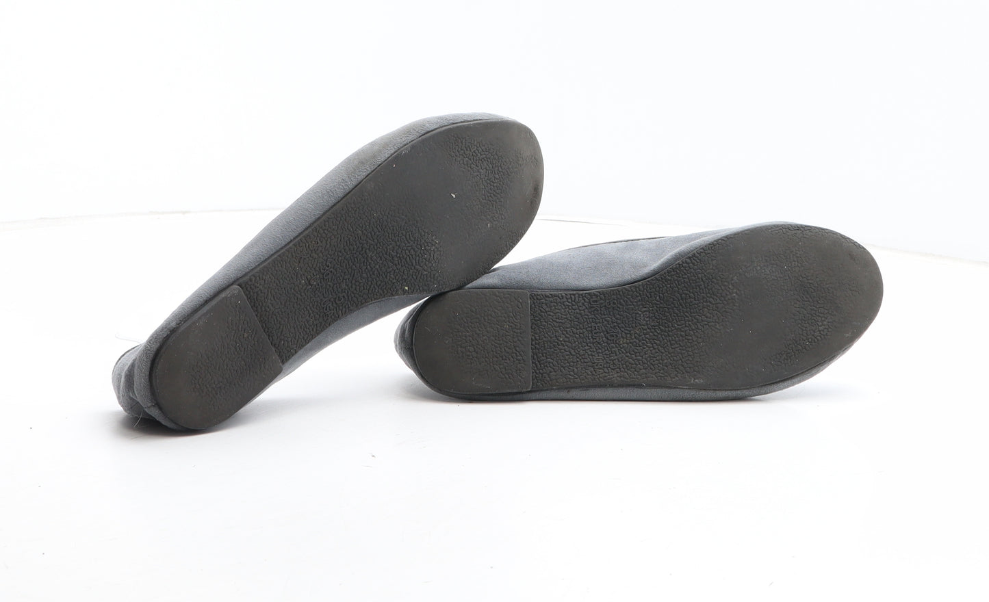 Atmosphere Womens Grey Synthetic Slip On Flat UK