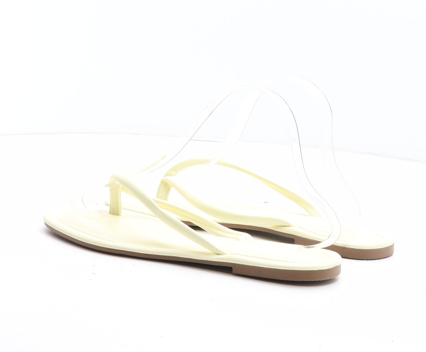 Primark Womens Yellow Synthetic Thong Sandal UK