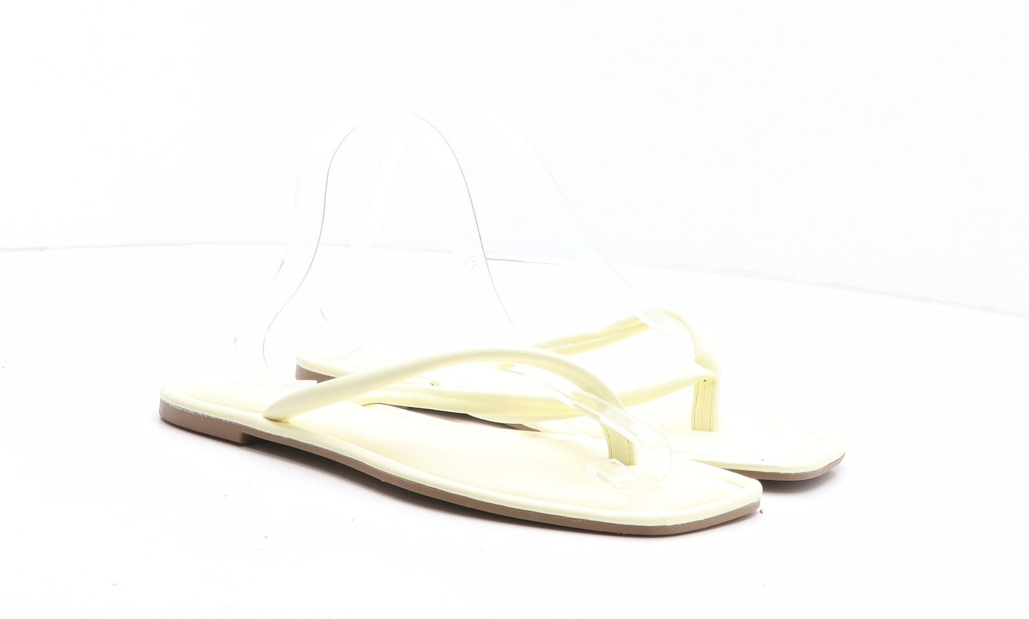 Primark Womens Yellow Synthetic Thong Sandal UK