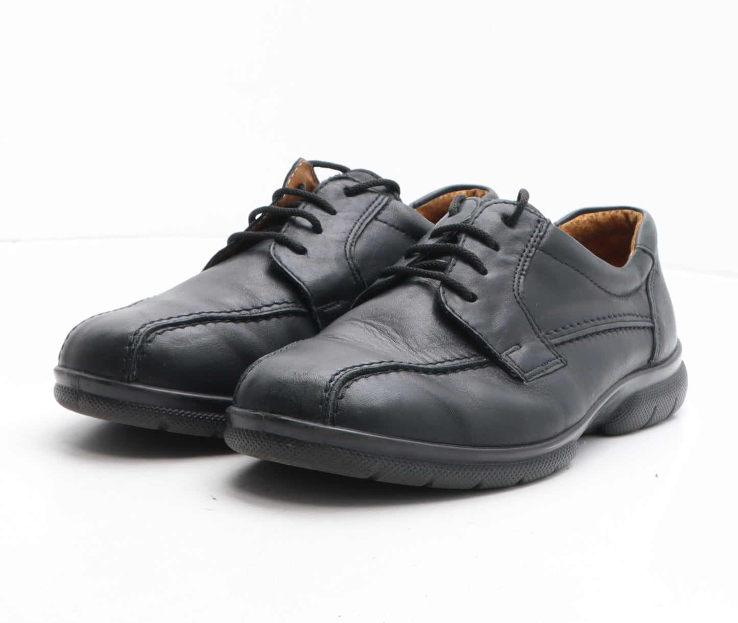 Easy B Mens Black Synthetic Oxford Casual UK 7