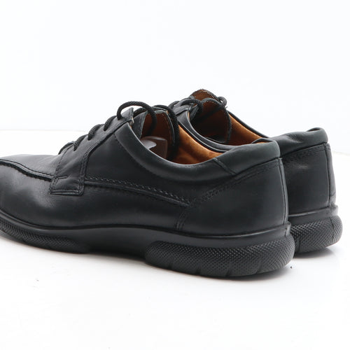 Easy B Mens Black Synthetic Oxford Casual UK 7