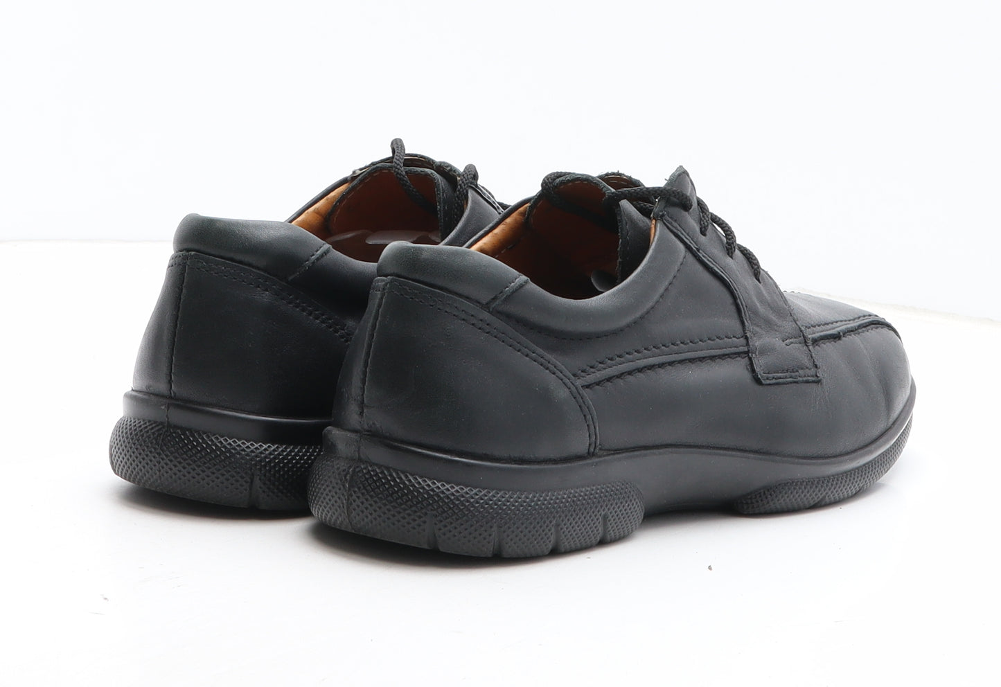 Easy B Mens Black Synthetic Oxford Casual UK 7