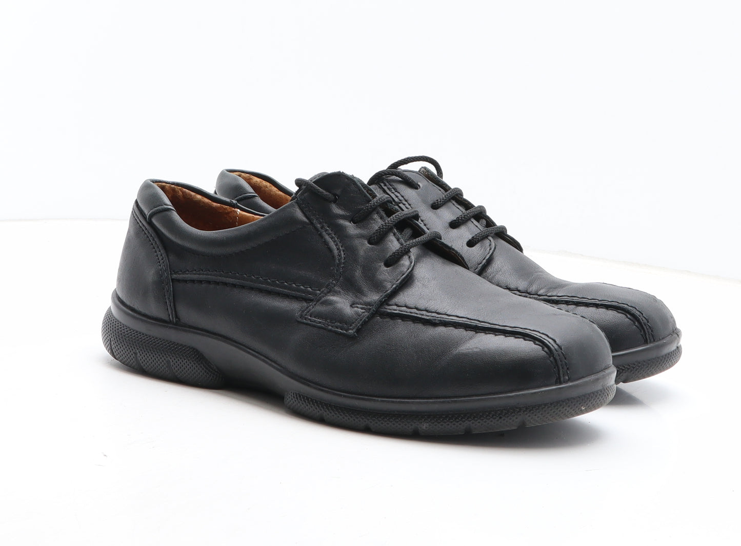 Easy B Mens Black Synthetic Oxford Casual UK 7