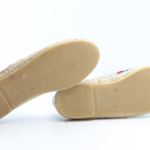 OFFICE Womens Blue Striped Synthetic Espadrille Casual UK
