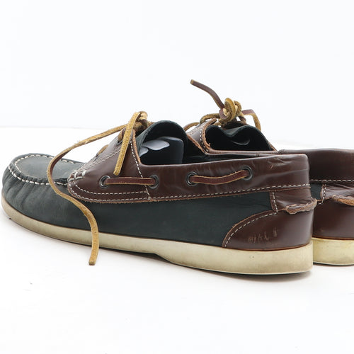 NEXT Mens Blue Colourblock Synthetic Boat Shoe Casual UK 10