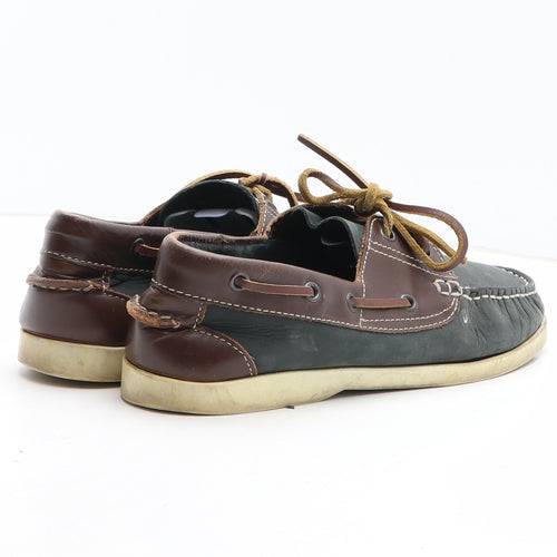 NEXT Mens Blue Colourblock Synthetic Boat Shoe Casual UK 10