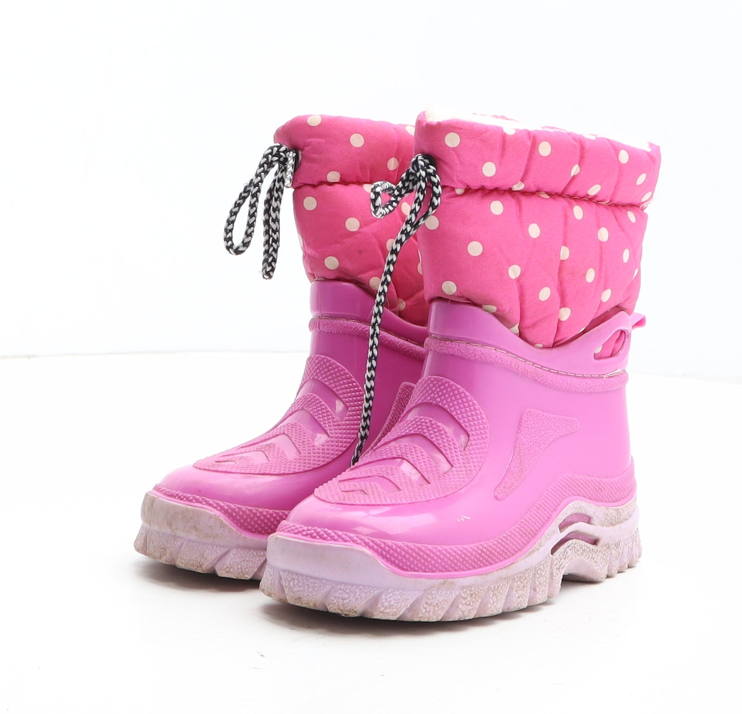 G&G Girls Pink Polka Dot Synthetic Snow Boot Boot UK 7.5 25