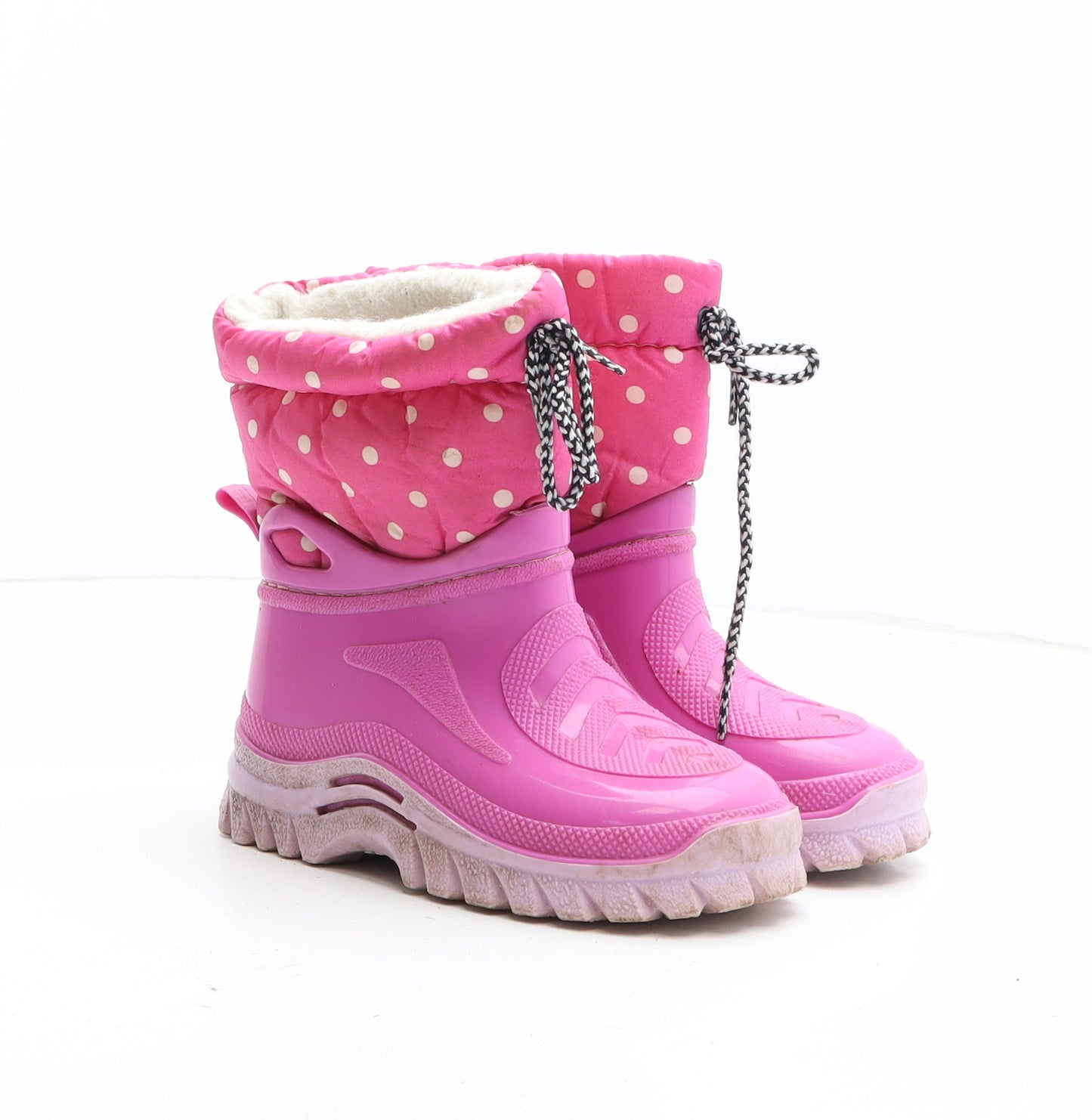 G&G Girls Pink Polka Dot Synthetic Snow Boot Boot UK 7.5 25