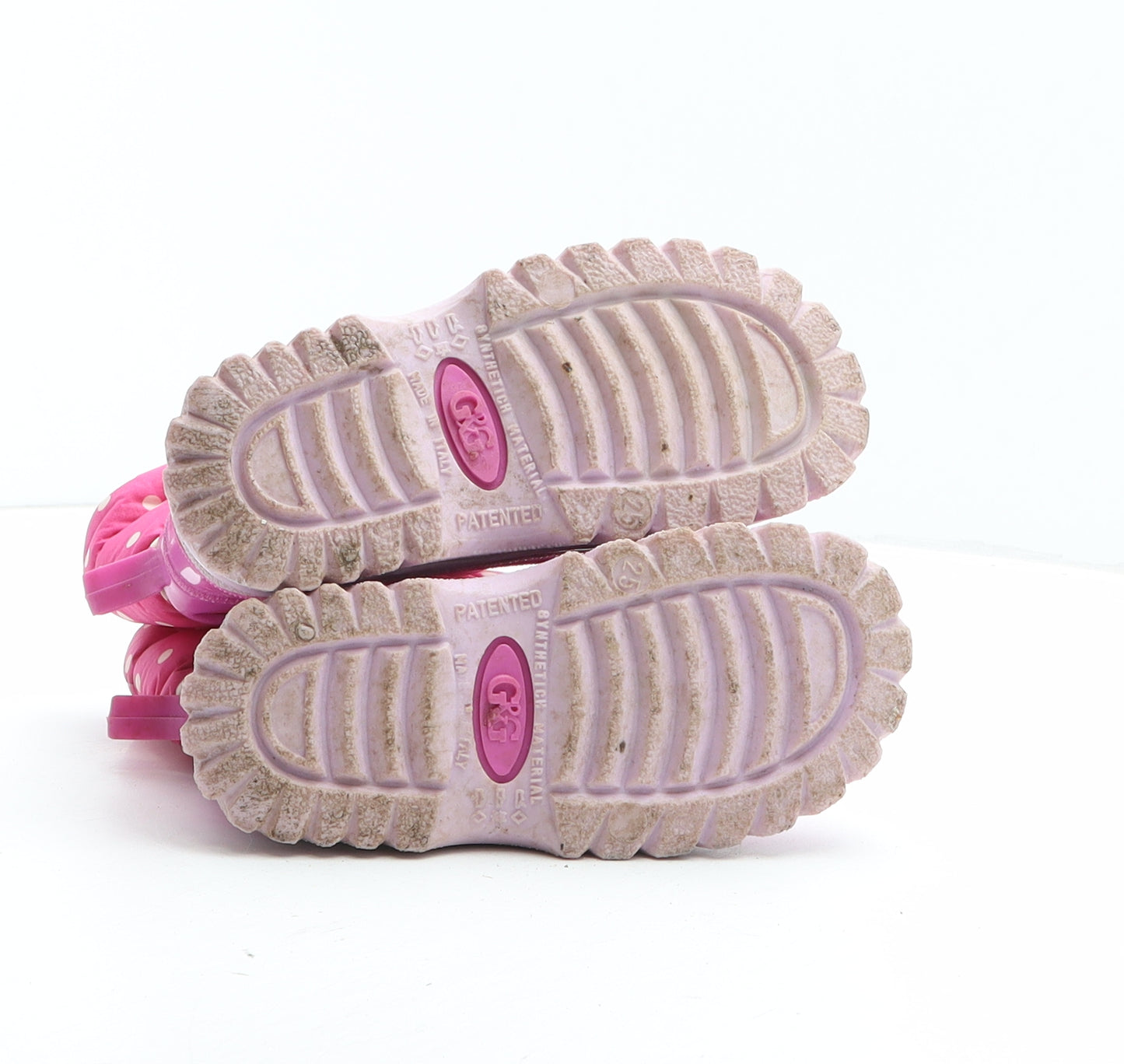 G&G Girls Pink Polka Dot Synthetic Snow Boot Boot UK 7.5 25