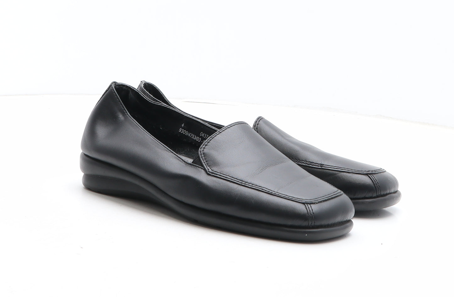 FootGlove Womens Black Leather Slip On Casual UK