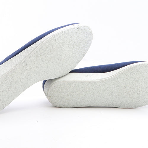 Preworn Womens Blue Colourblock Synthetic Slip On Casual UK