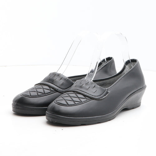 Preworn Womens Black Synthetic Slip On Casual UK