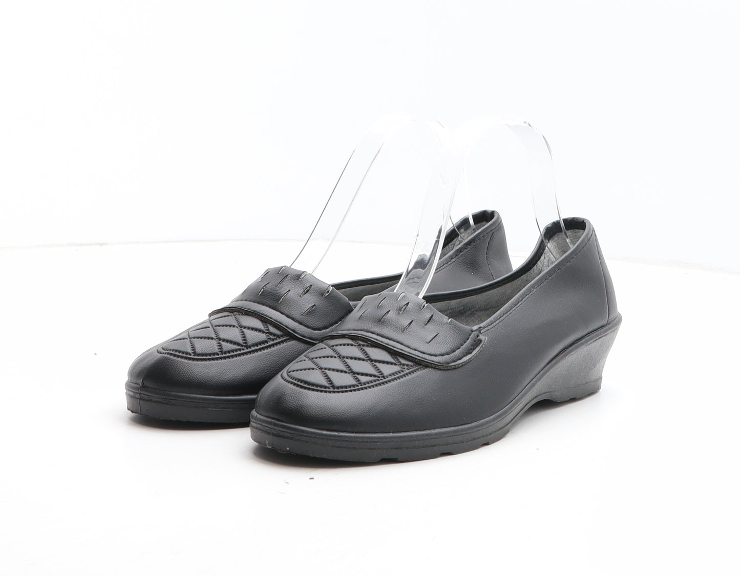 Preworn Womens Black Synthetic Slip On Casual UK