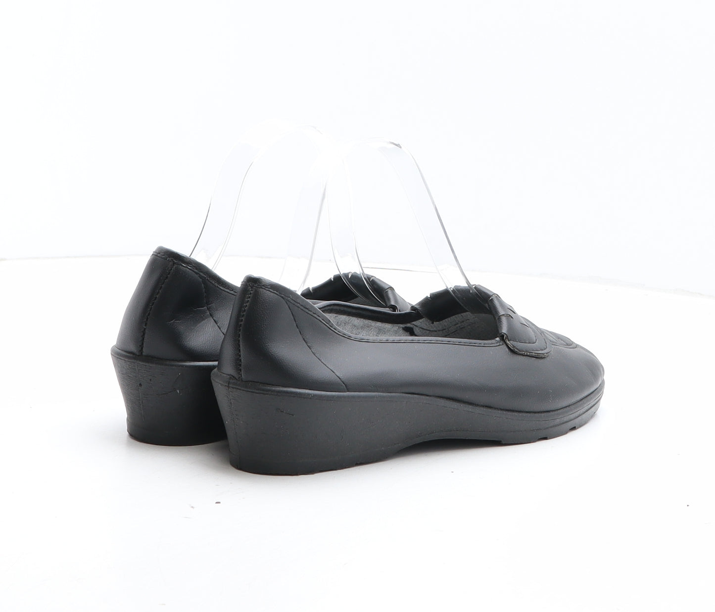 Preworn Womens Black Synthetic Slip On Casual UK