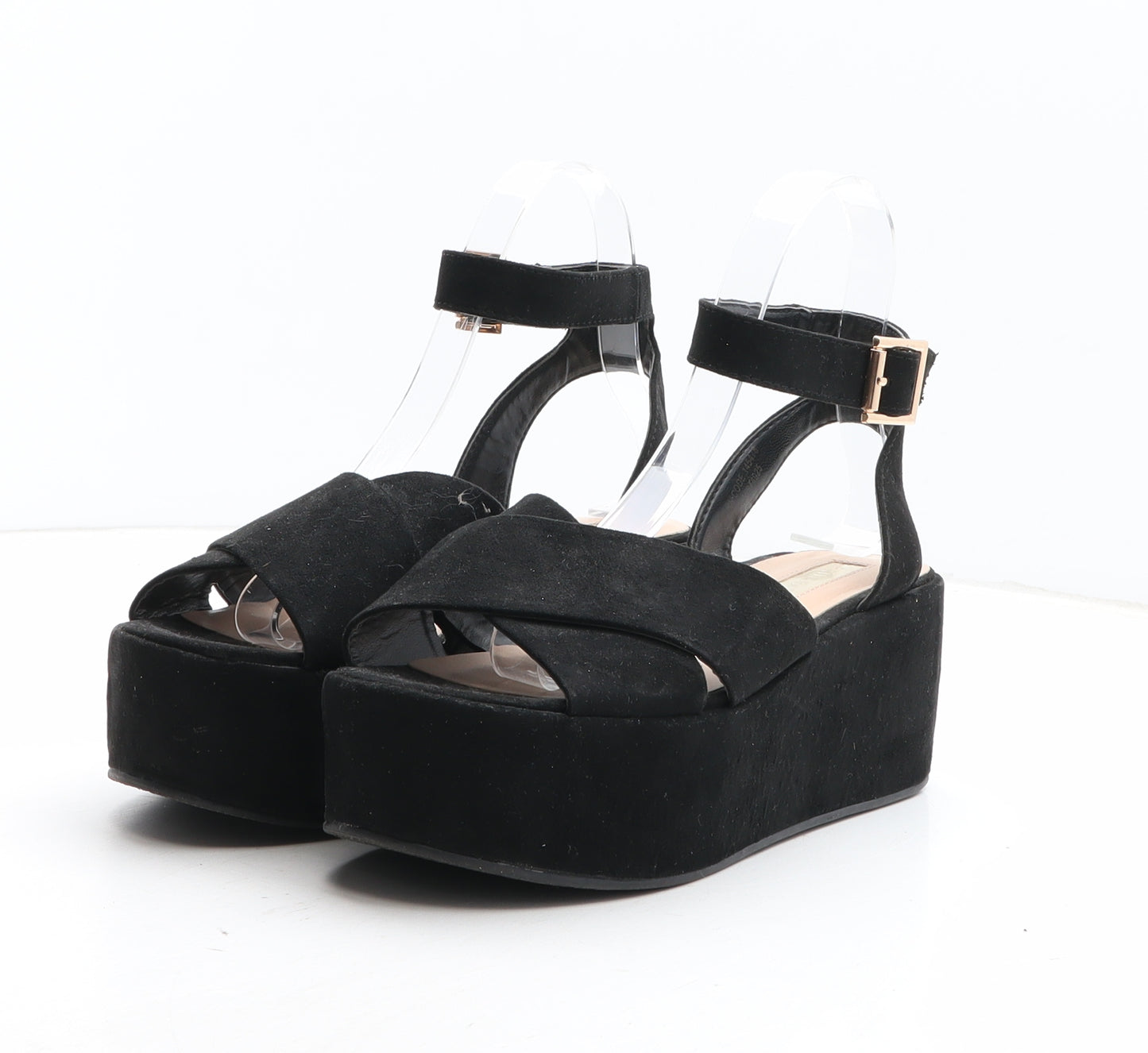 Primark Womens Black Synthetic Strappy Sandal UK