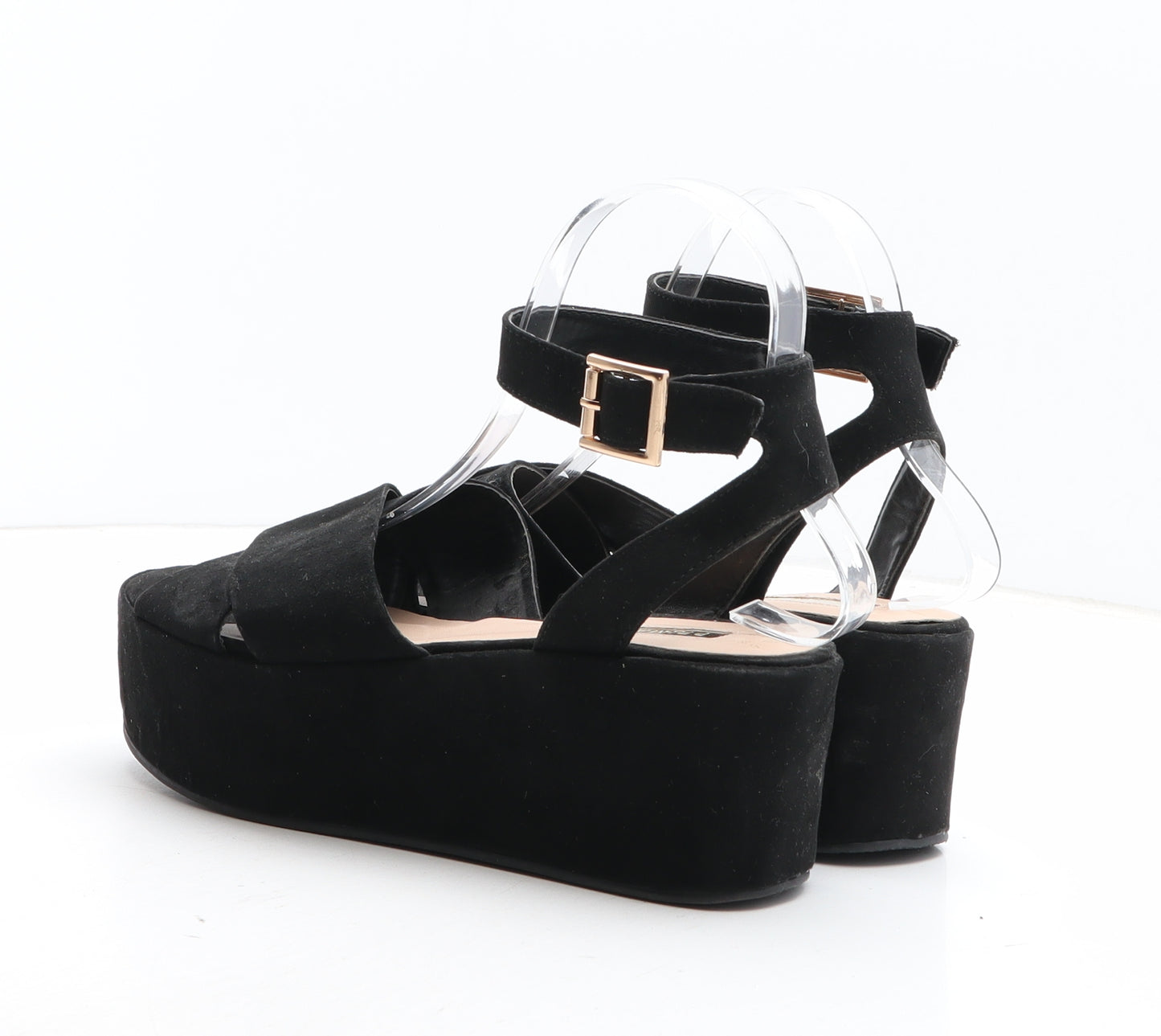 Primark Womens Black Synthetic Strappy Sandal UK