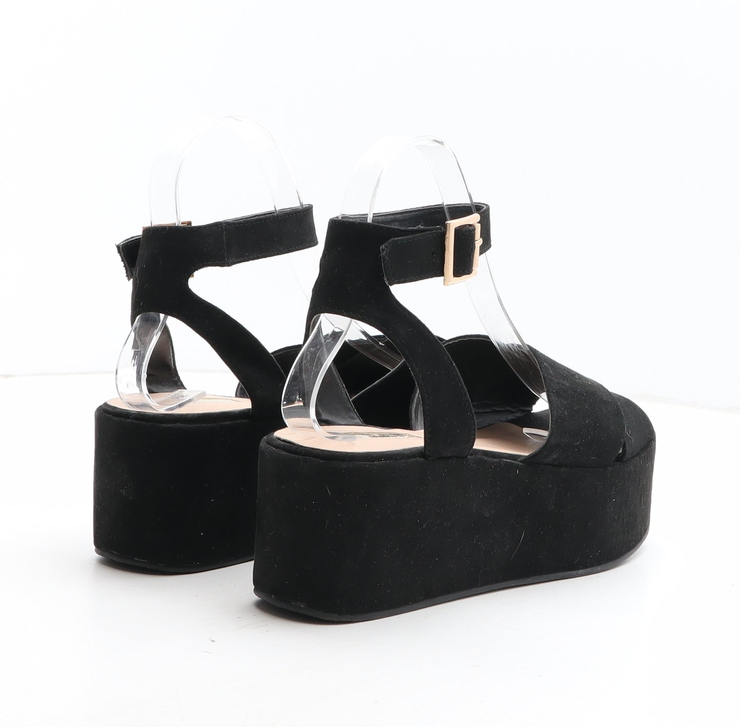 Primark Womens Black Synthetic Strappy Sandal UK