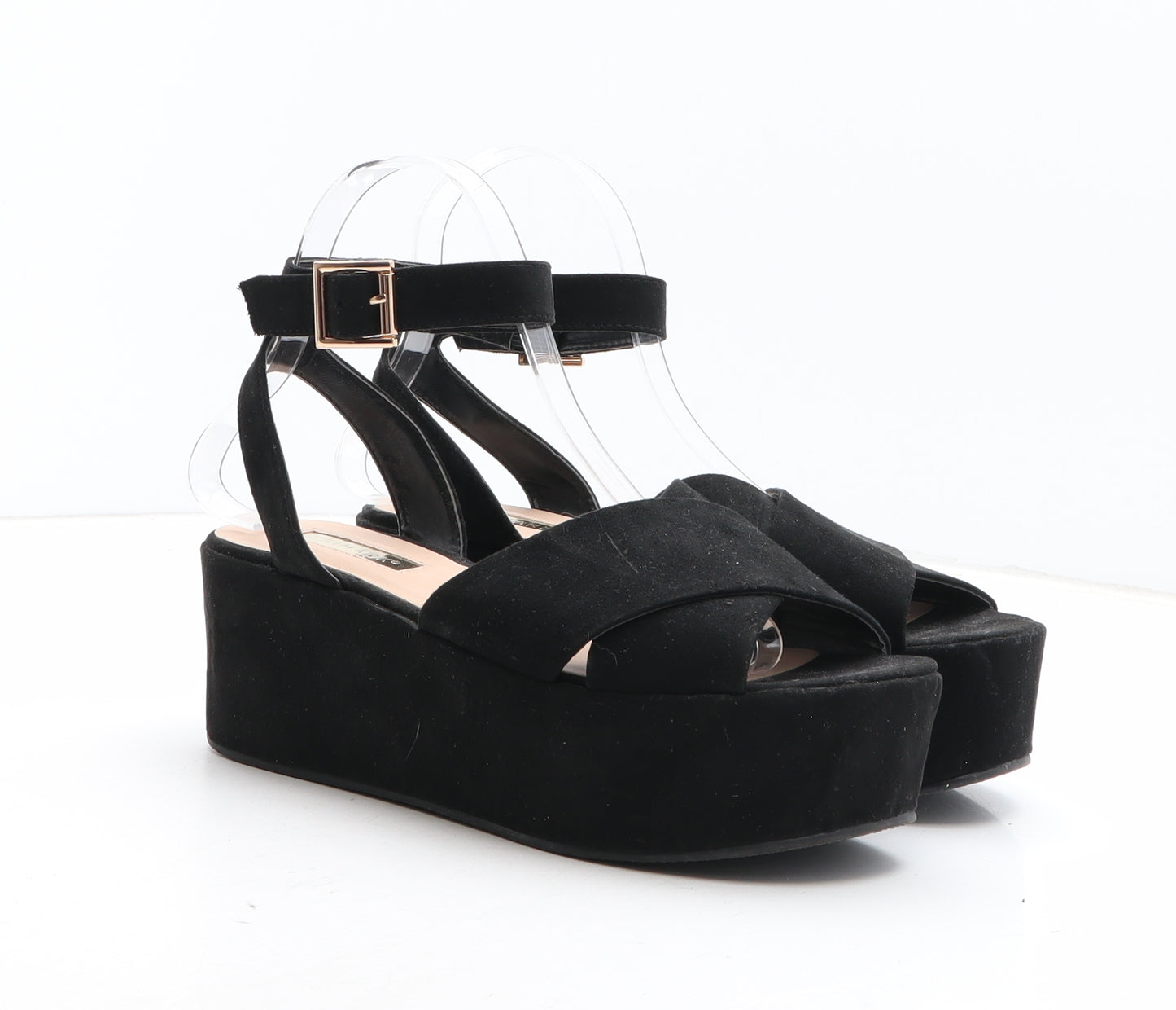 Primark Womens Black Synthetic Strappy Sandal UK