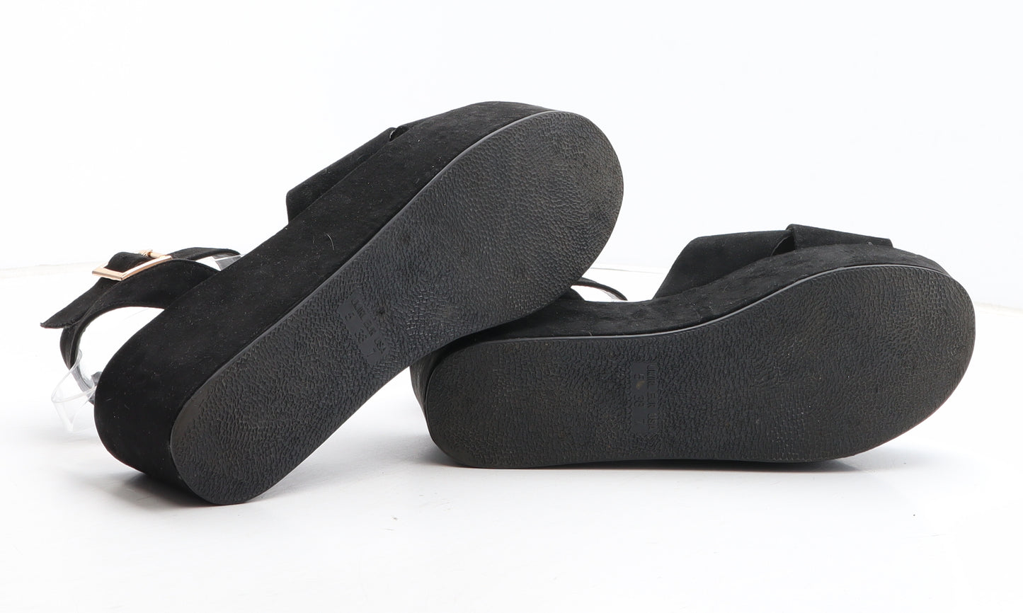 Primark Womens Black Synthetic Strappy Sandal UK