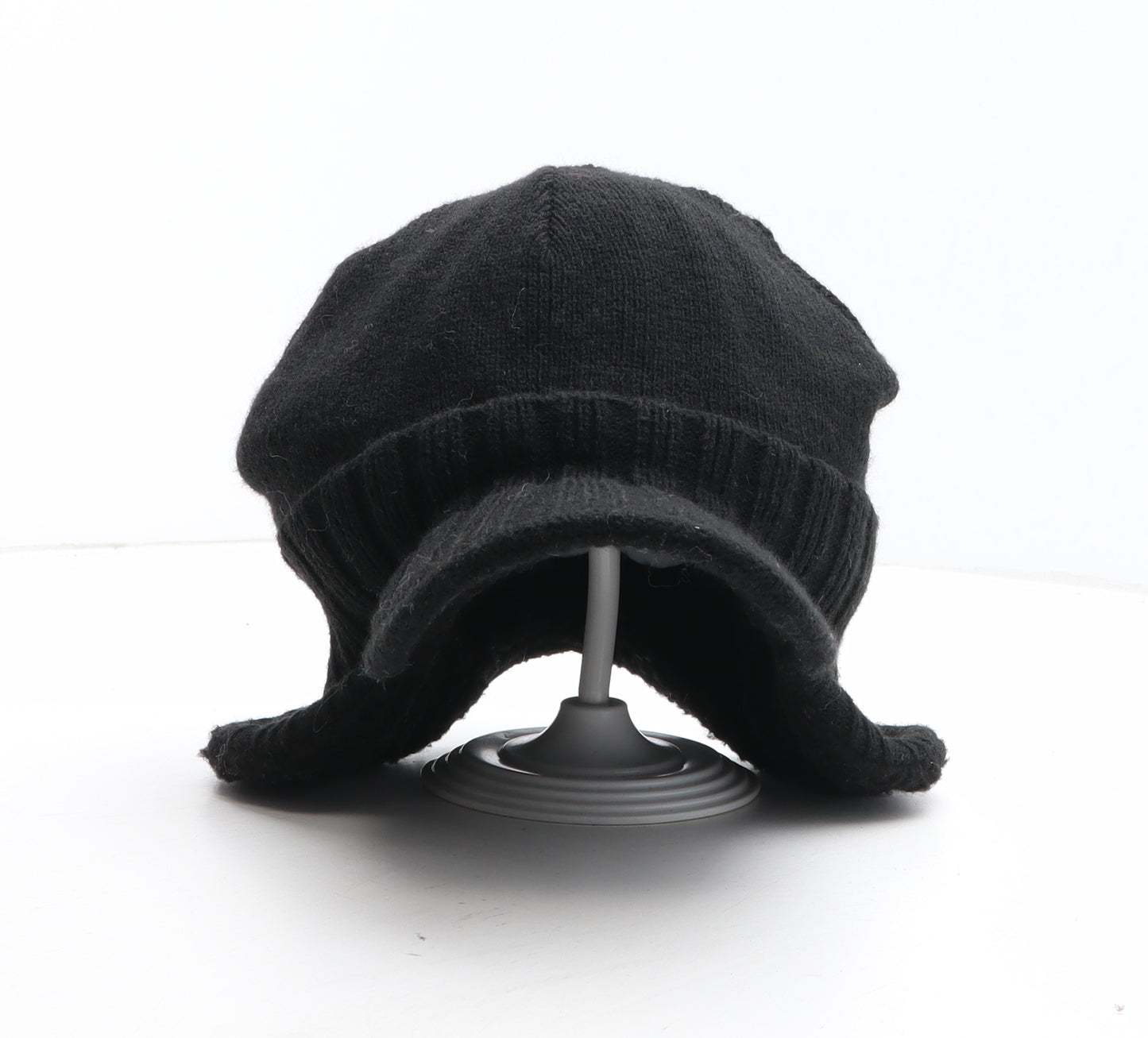 Preworn Mens Black Acrylic Peaked Cap One Size